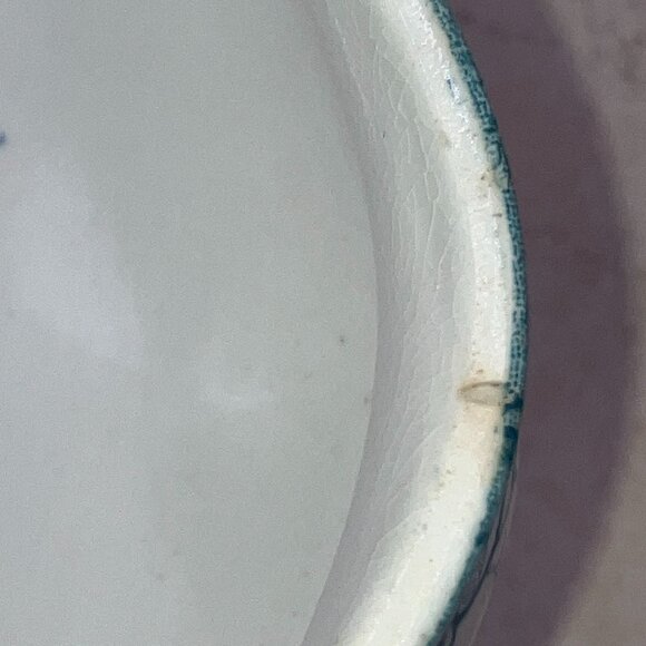 ANTIQUE New Wharf Pottery Covered Vegetable Dish Transfer Ware 1878-1894 - Picture 6 of 13